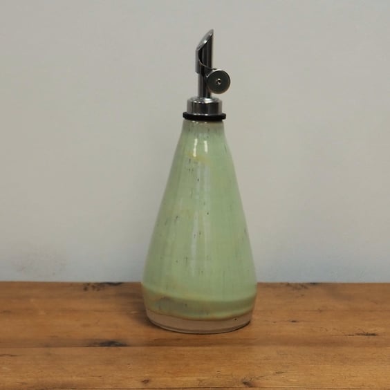 Oil or vinegar drizzler, homemade pottery
