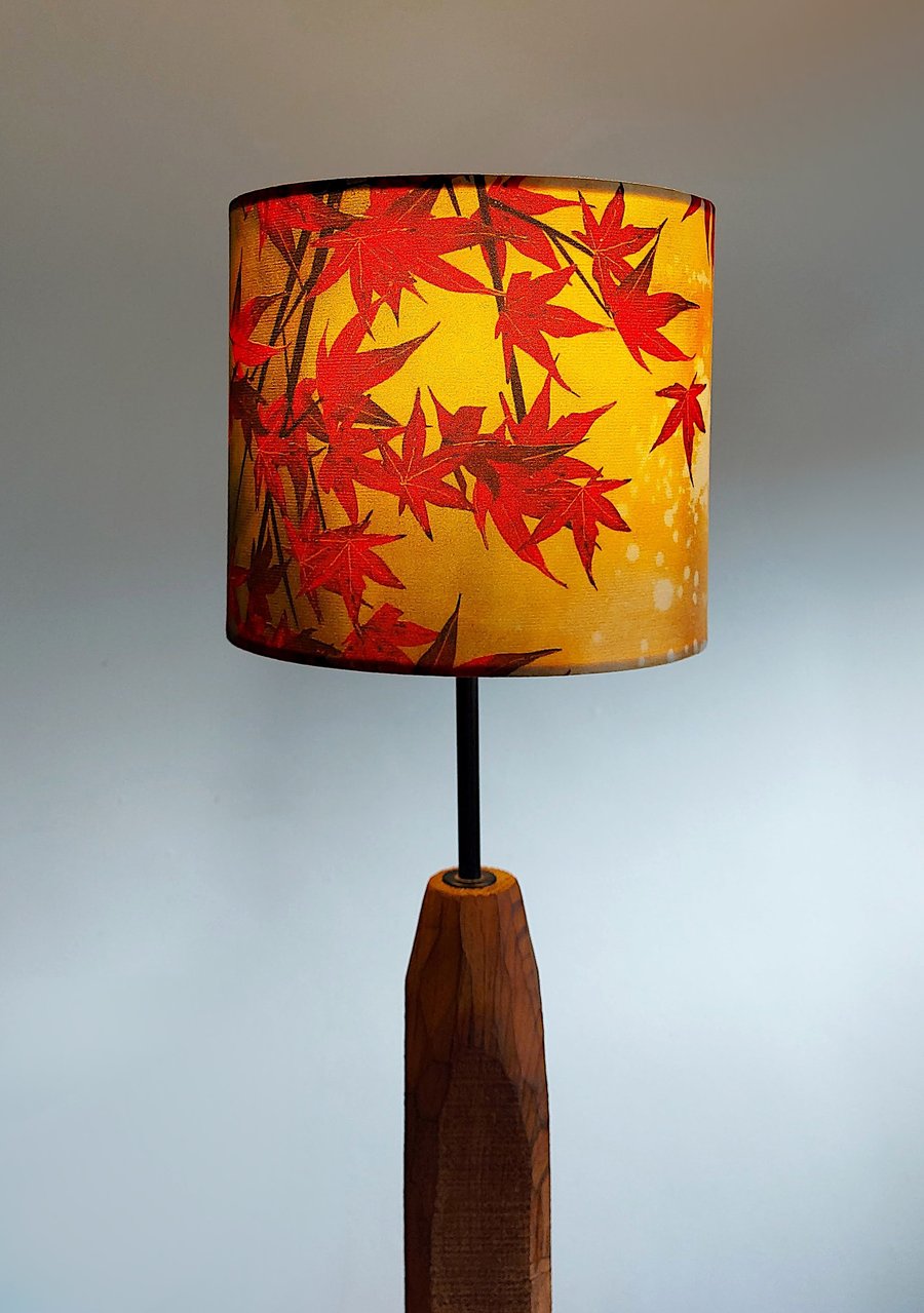 Japanese Maple Drum Lampshade by Lily Greenwood - Small - 20cm