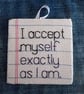 Motivational Quote Wall Hanging - "I accept myself..." - Image 2