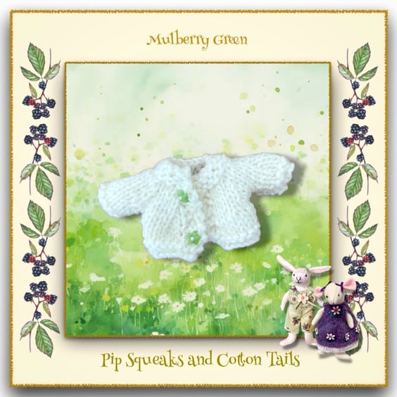 Pip Squeaks and Cotton Tails Ivory Cardigan 