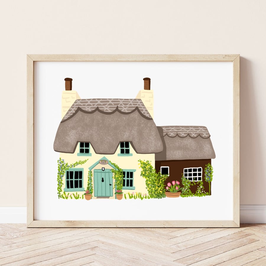 Personalised House Portrait, Custom Whimsical Illustration