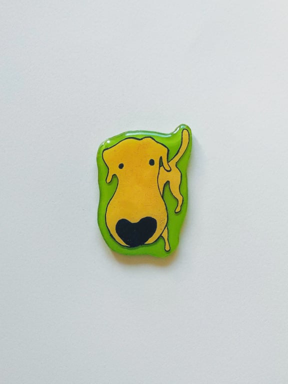 Cheeky Bum Dog – Handmade Original Pet Illusration Fridge Magnet