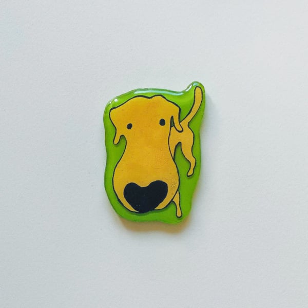 Cheeky Bum Dog – Handmade Original Pet Illusration Fridge Magnet
