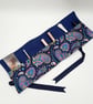 Navy blue make up wrap with colourful pattern.  - Image 10