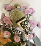 Greenfinch bird hand knit tree decoration 