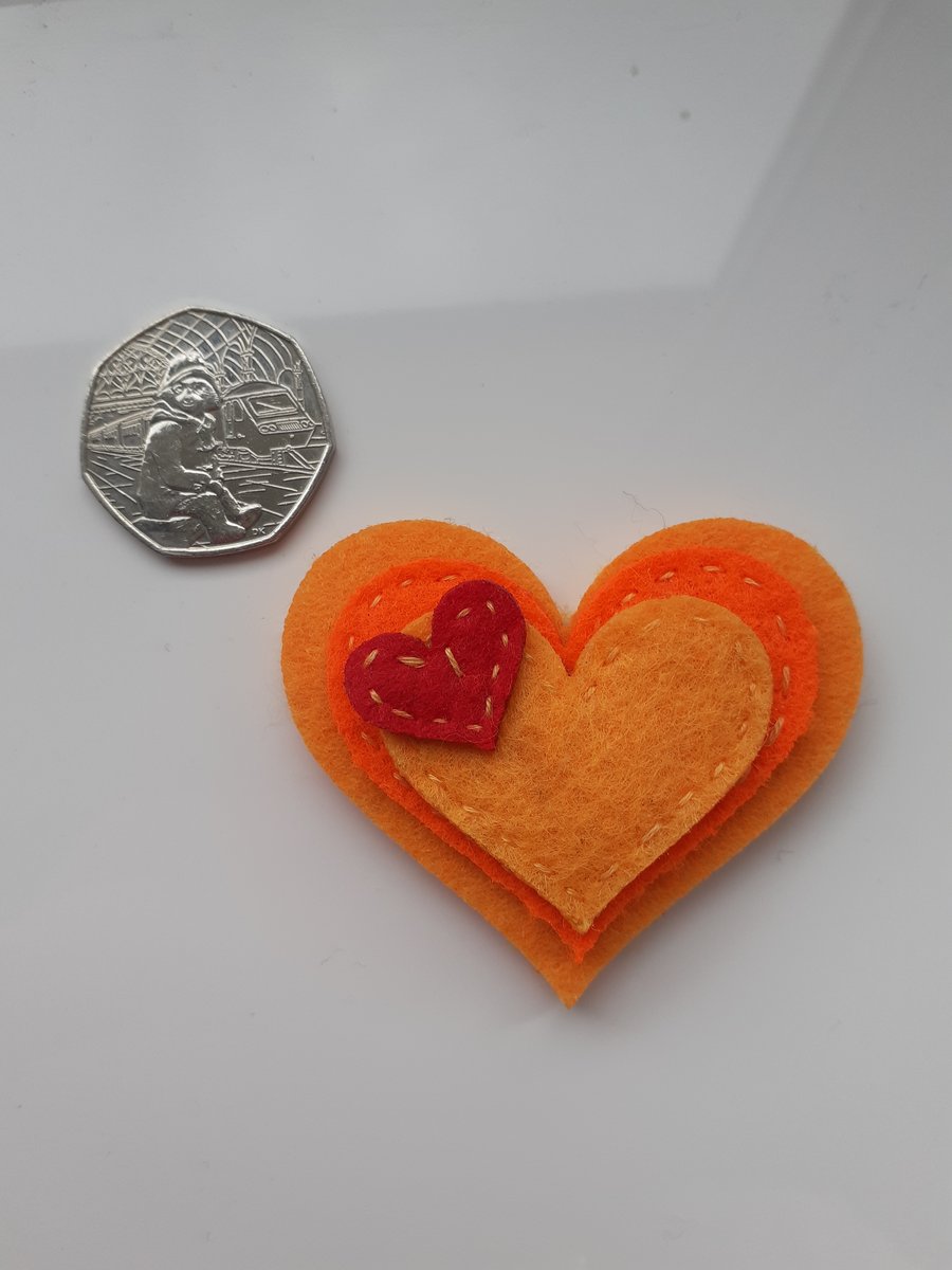 Heart shaped fridge magnet or wall chart magnet