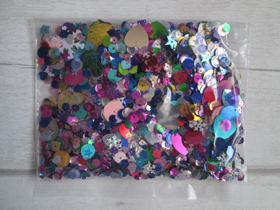 45g Bag of Assorted Sequins