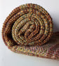 Handwoven Wool, Alpaca & Bamboo Scarf in Earthy Stripes