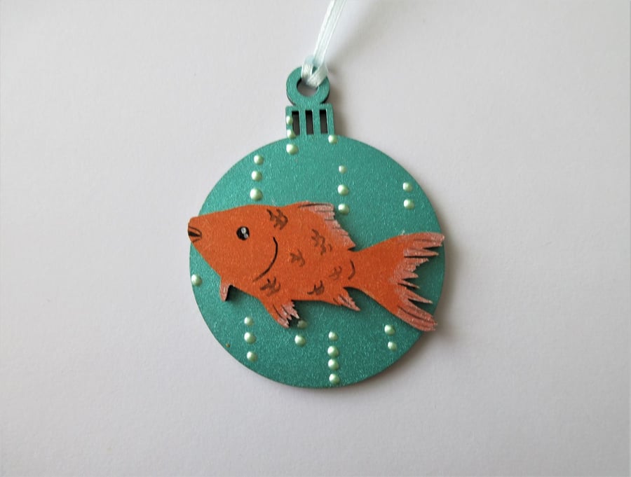 Fish Bauble Hanging Decoration Christmas Tree Bauble Goldfish