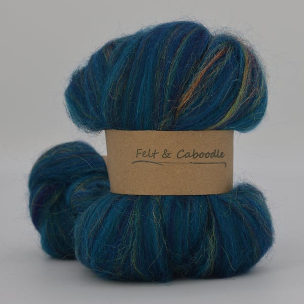 Peacock mixed fibre wool