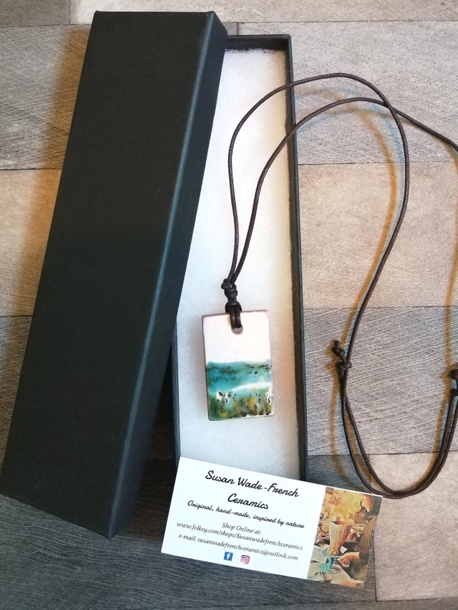 Landscape Ceramic Necklace