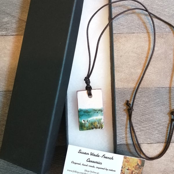 Landscape Ceramic Necklace
