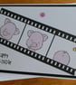 Film Roll Birthday Card - Pigs - Image 1