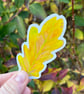 Yellow Oak Leaf Sticker - Image 1