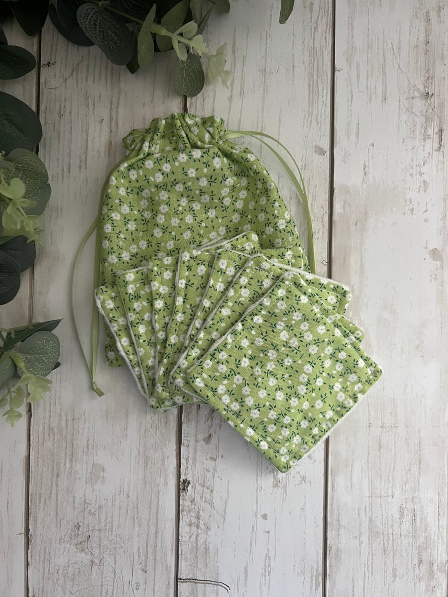 Reusable Face Wipes, Make-Up Pads, Fabric Wipes, Beauty Gift, Pack of 7