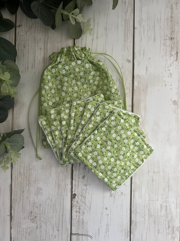 Reusable Face Wipes, Make-Up Pads, Fabric Wipes, Beauty Gift, Pack of 7