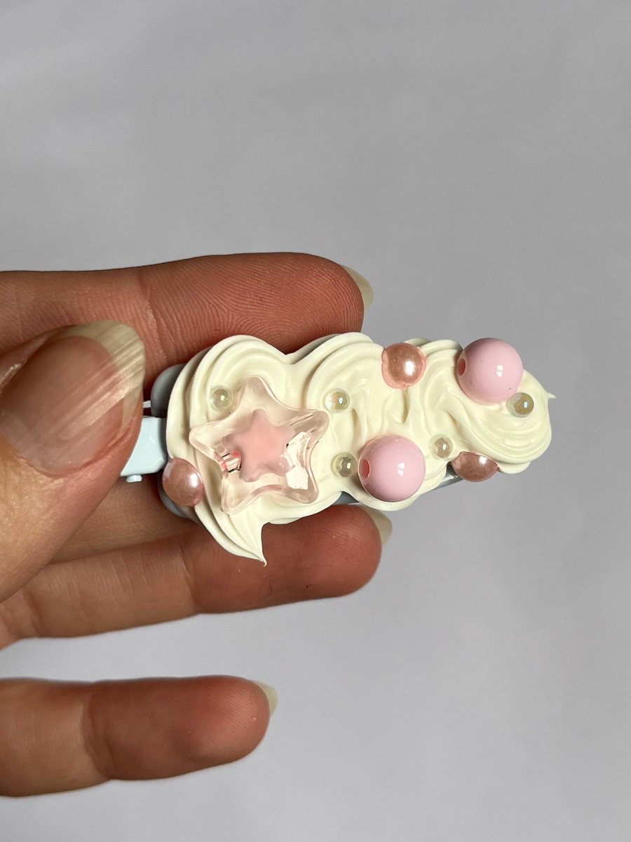 Hair Clip Accessories Whipped Cream Desert Style