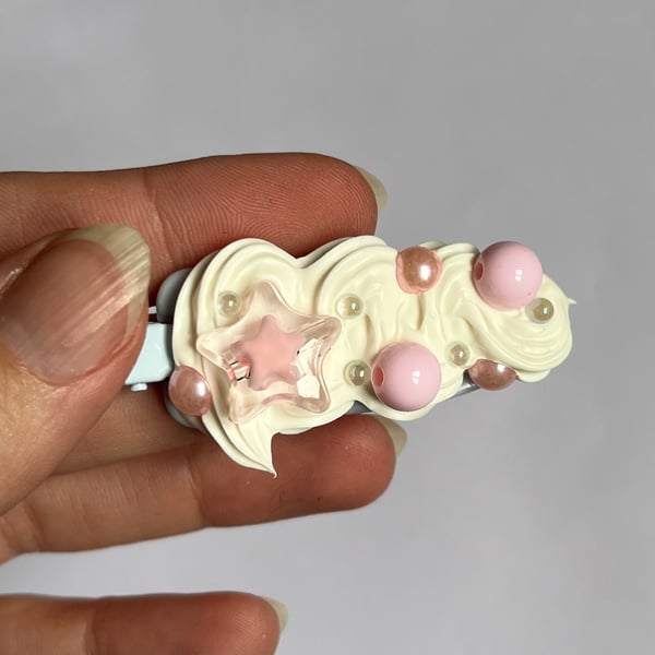 Hair Clip Accessories Whipped Cream Desert Style