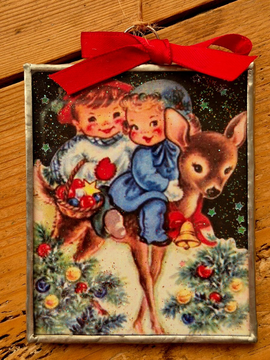 Unique retro glass Christmas decoration 