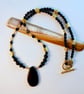 Onyx Teardrop Pendant, Spinel, Quartz & Hematite - Birthday, Anniversary Gift - Image 6
