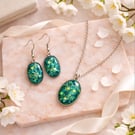 Handmade Teal Jewellery Set