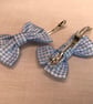Blue gingham school bows, scrunchies, hair bands and ribbon accessories - Image 6