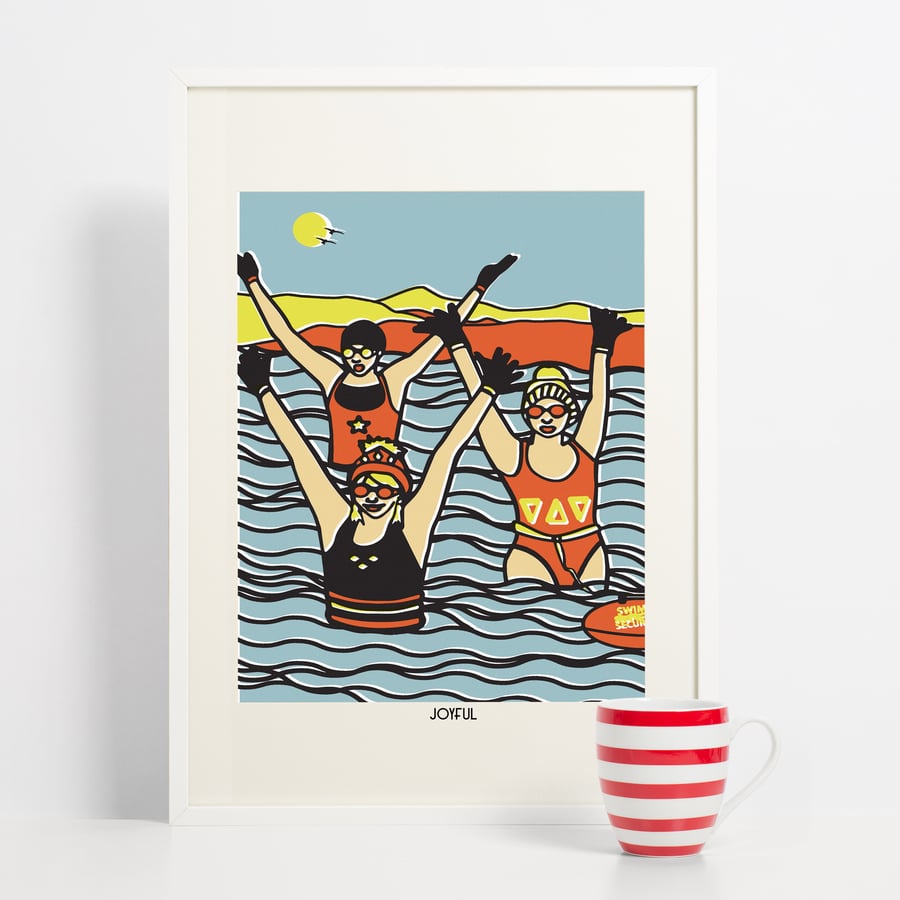 Joyful, Wild Swimming Print
