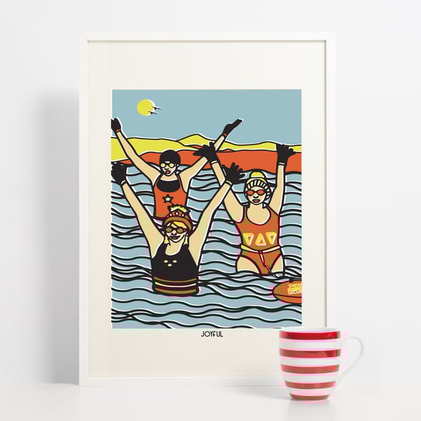 Joyful, Wild Swimming Print
