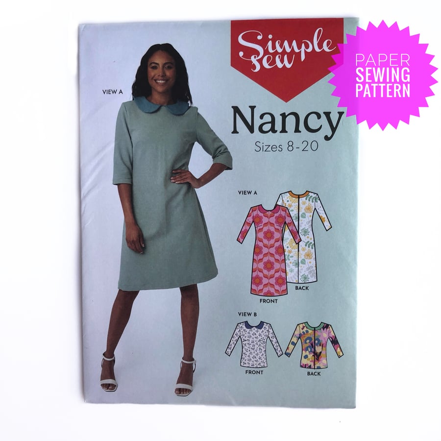 Paper Sewing Pattern, Nancy Dress,  New and Unopened