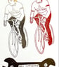 Eddy Merckx A6 Greetings Card - Image 1