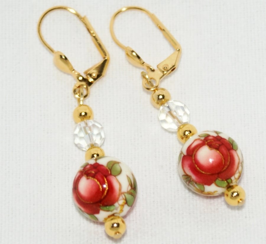  Rose and Cream Delight Earrings