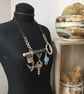 Upcycled handmade vintage key statement necklace