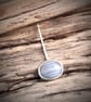 Modern sterling silver necklace with grey agate - Image 4