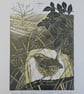 Little Jenny Wren - linoprint - Image 2
