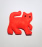 Orange Cat Felt Brooch - UK Free Post - Image 4