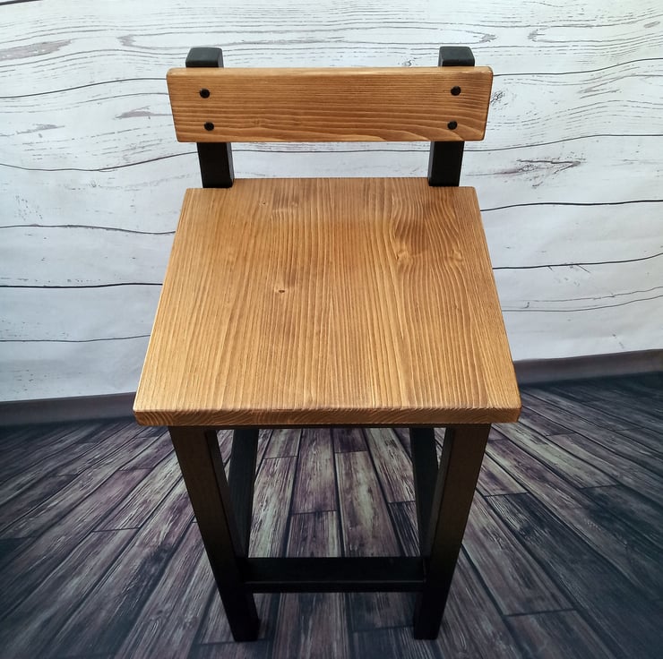 Wooden Bar Stool Breakfast Kitchen Bar High Cha Folksy