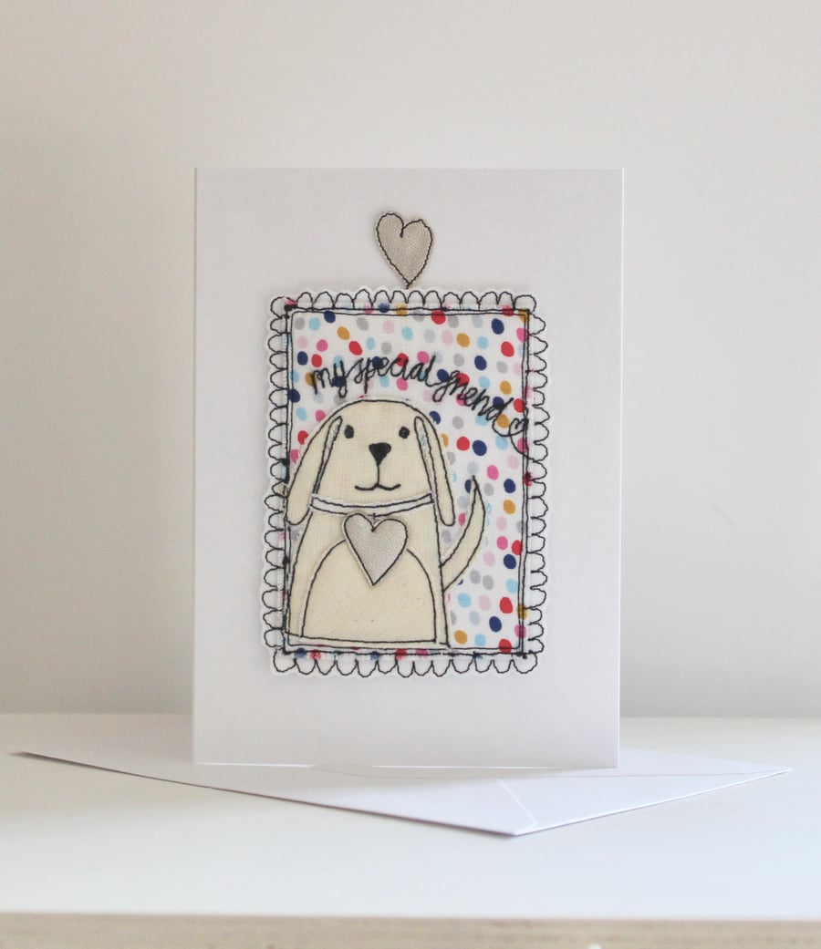 'My Special Friend' Doggy - Handmade C6 Blank Card