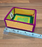 Small tray for small desk items - yellow, green, and orange with magenta edging - Image 3