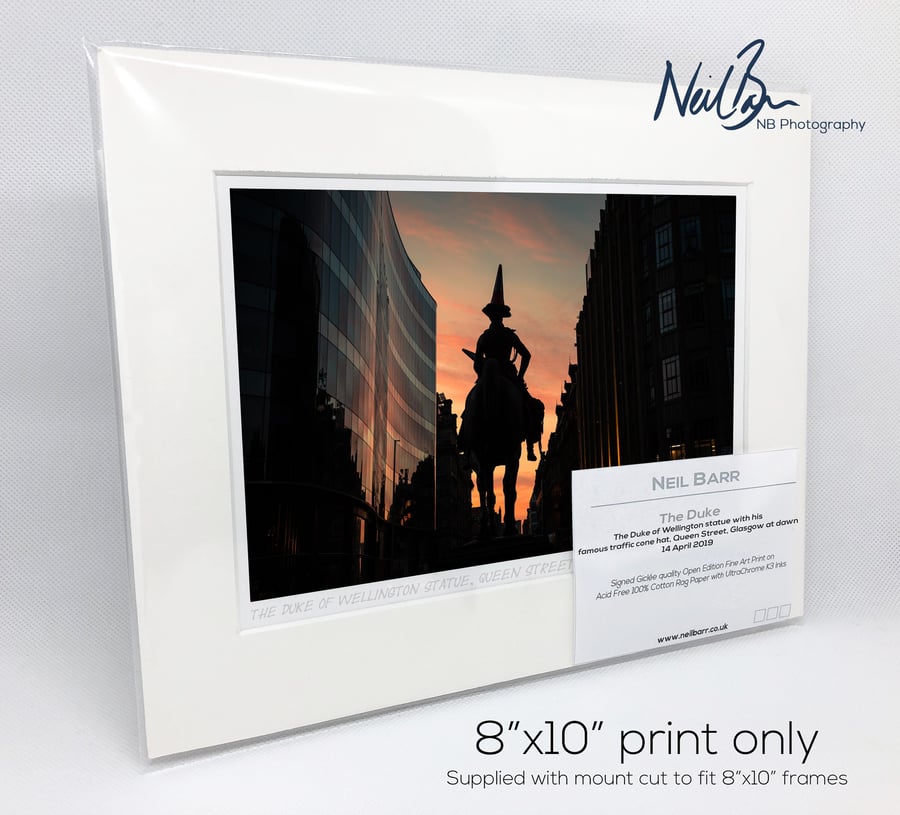 The Duke Glasgow Queen Street Scotland - A5 (10" x 8") Unframed Print