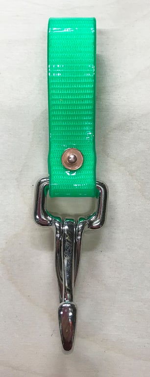 “The Parktown” Wet-Look Key Strap, Green Manalishi.