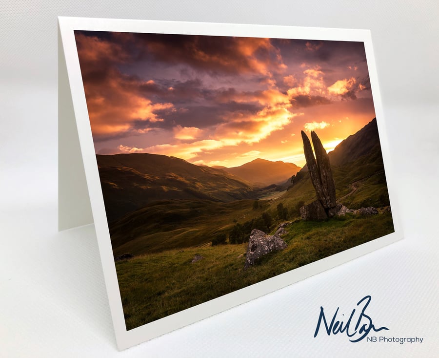 Fionn's Rock, Glen Lyon - Scotland Greeting Card by Neil Barr