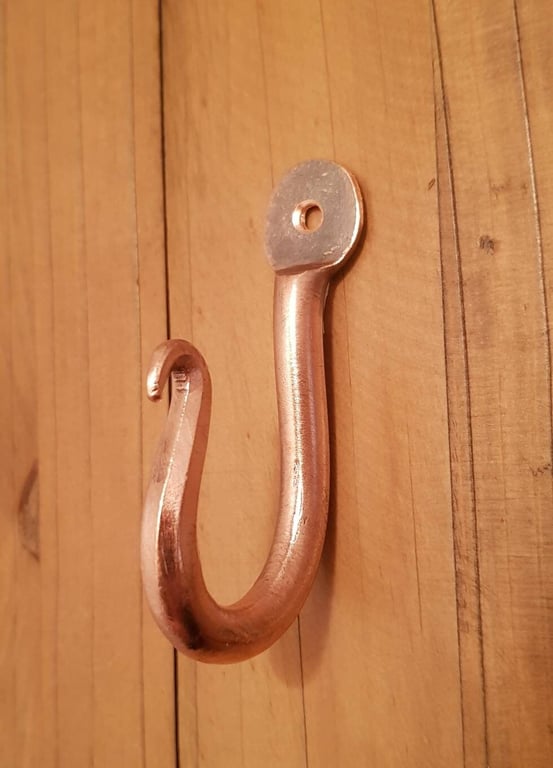 Copper Penny End Hook Forged kitchen Bathroom Pots Pans Brushed Copper