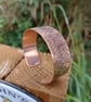 Pure copper crosshatch Patterned bangle 