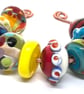 Artisan Lampwork Glass Beads – Bright Carnival & Bohemian Mosaic Set