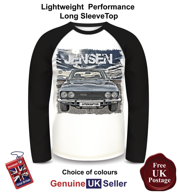 Jensen Interceptor, Jensen Mens Long Sleeve Top, Interceptor Mens T Shirt