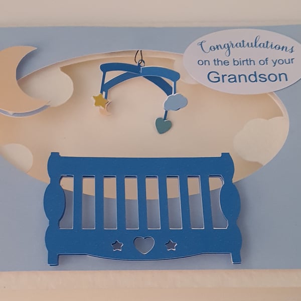 New Baby Card Crib Card - can be personalised