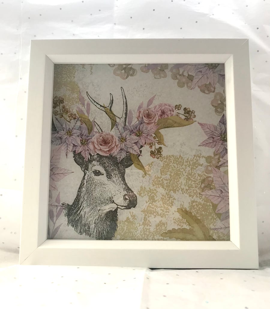 Stag shadow box frame.