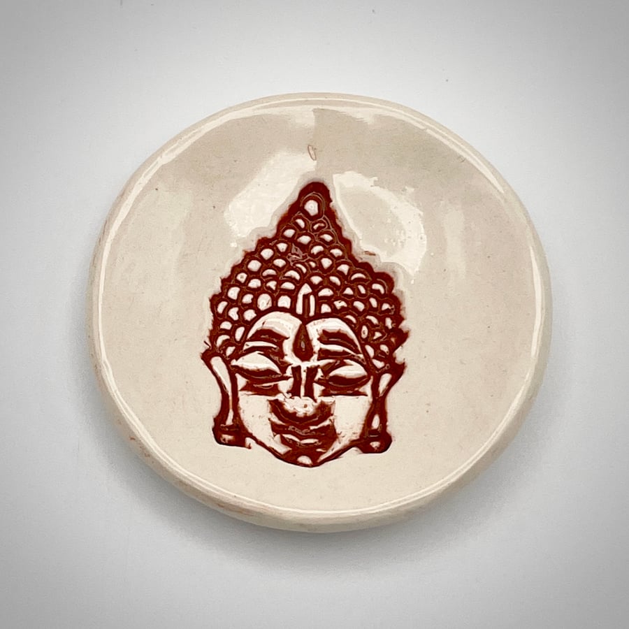 NEW! Ceramic ring dish with Buddha design