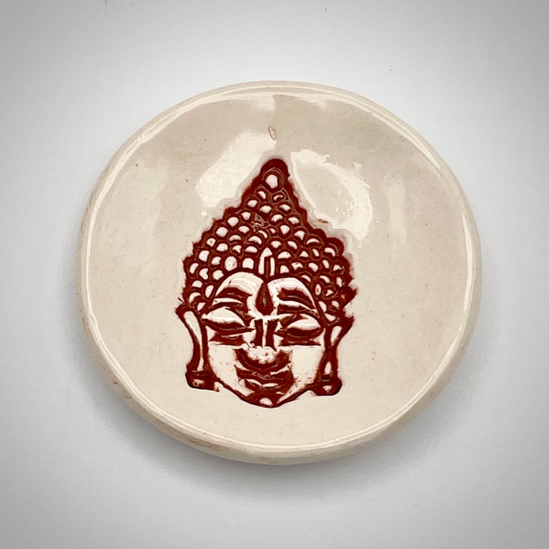 NEW! Ceramic ring dish with Buddha design