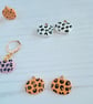 Halloween patterned pumpkin earrings, choose your colour and pattern - Image 5